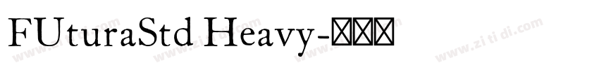 FUturaStd Heavy字体转换